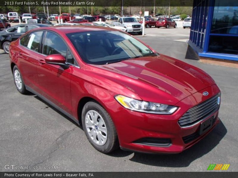 Ruby Red Metallic / Earth Gray 2013 Ford Fusion S