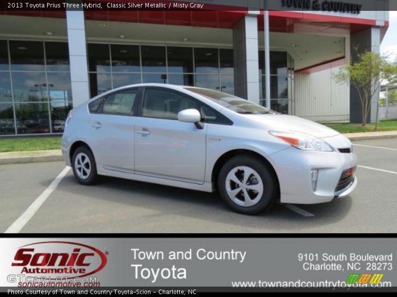 Classic Silver Metallic / Misty Gray 2013 Toyota Prius Three Hybrid