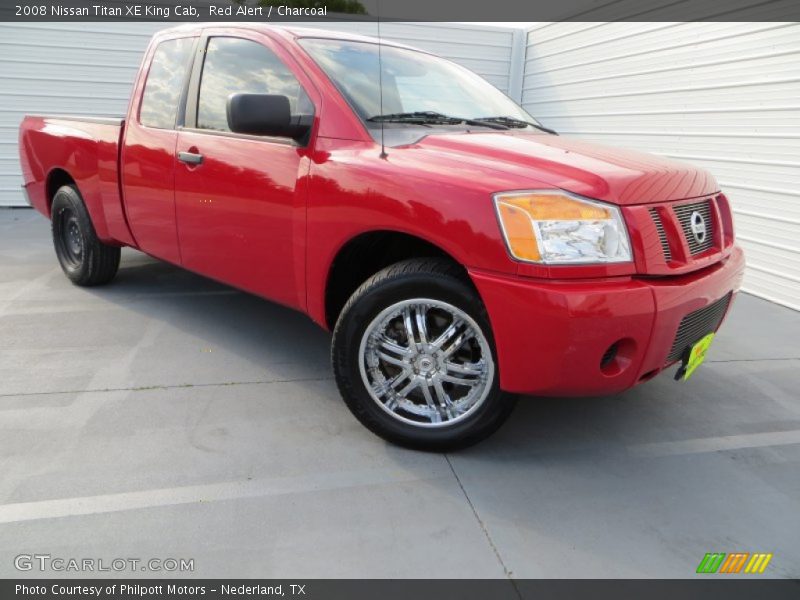 Red Alert / Charcoal 2008 Nissan Titan XE King Cab