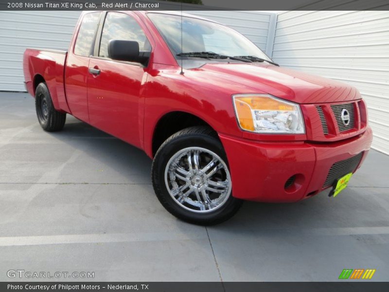 Red Alert / Charcoal 2008 Nissan Titan XE King Cab