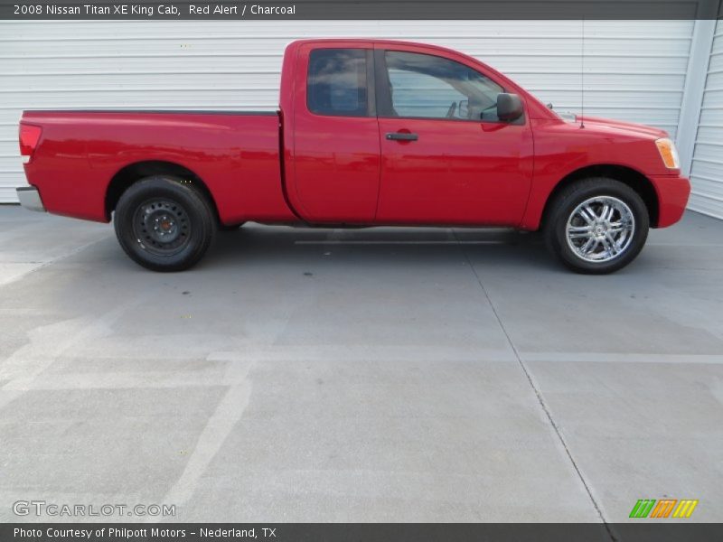 Red Alert / Charcoal 2008 Nissan Titan XE King Cab