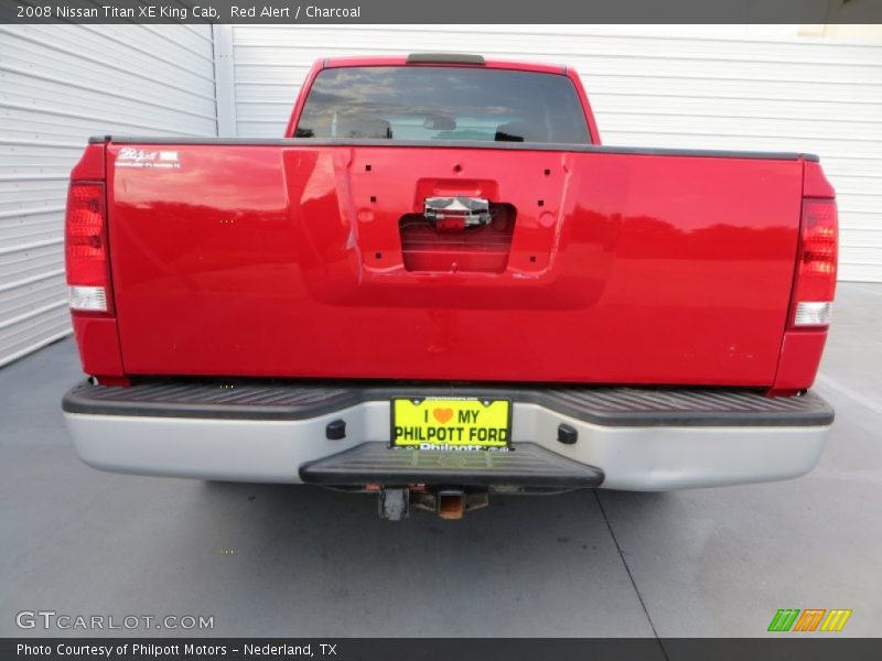 Red Alert / Charcoal 2008 Nissan Titan XE King Cab