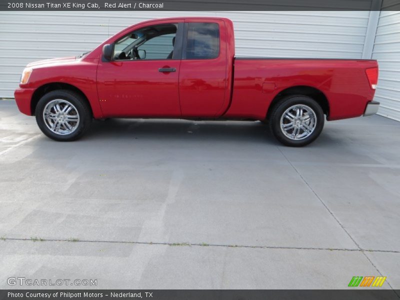 Red Alert / Charcoal 2008 Nissan Titan XE King Cab