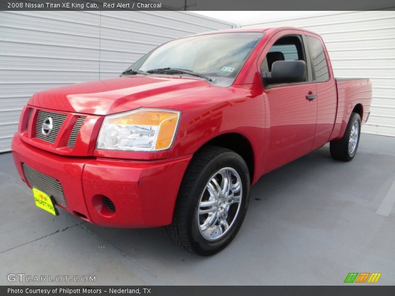 Red Alert / Charcoal 2008 Nissan Titan XE King Cab