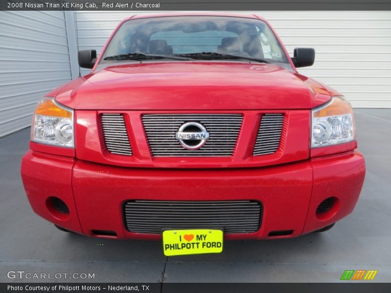 Red Alert / Charcoal 2008 Nissan Titan XE King Cab