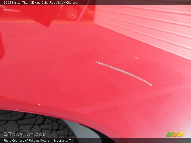 Red Alert / Charcoal 2008 Nissan Titan XE King Cab