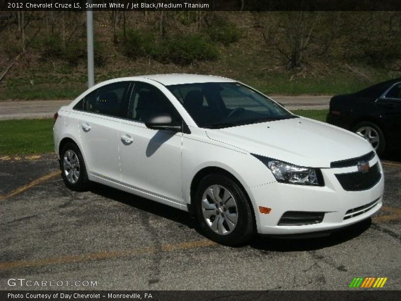 Summit White / Jet Black/Medium Titanium 2012 Chevrolet Cruze LS