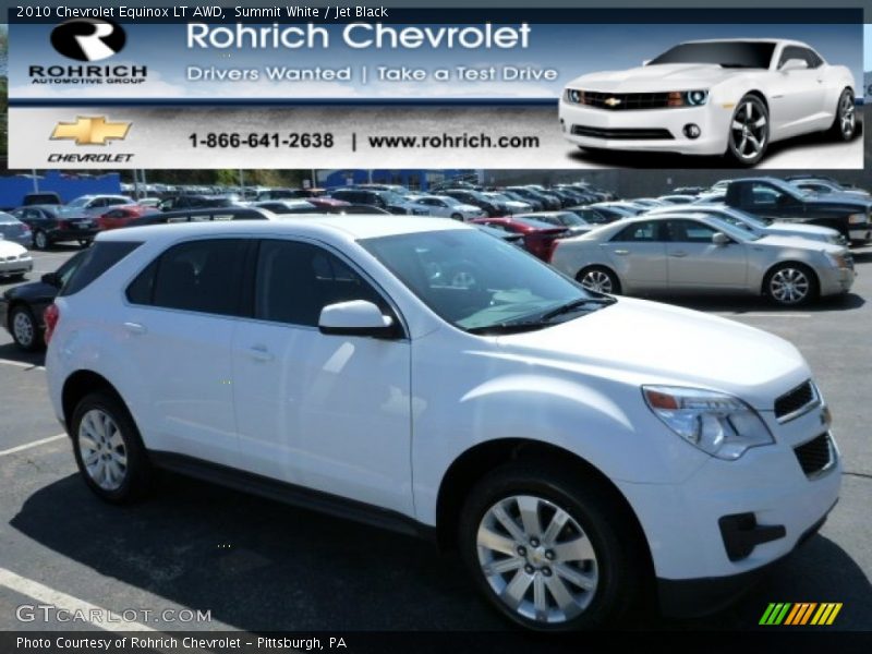 Summit White / Jet Black 2010 Chevrolet Equinox LT AWD