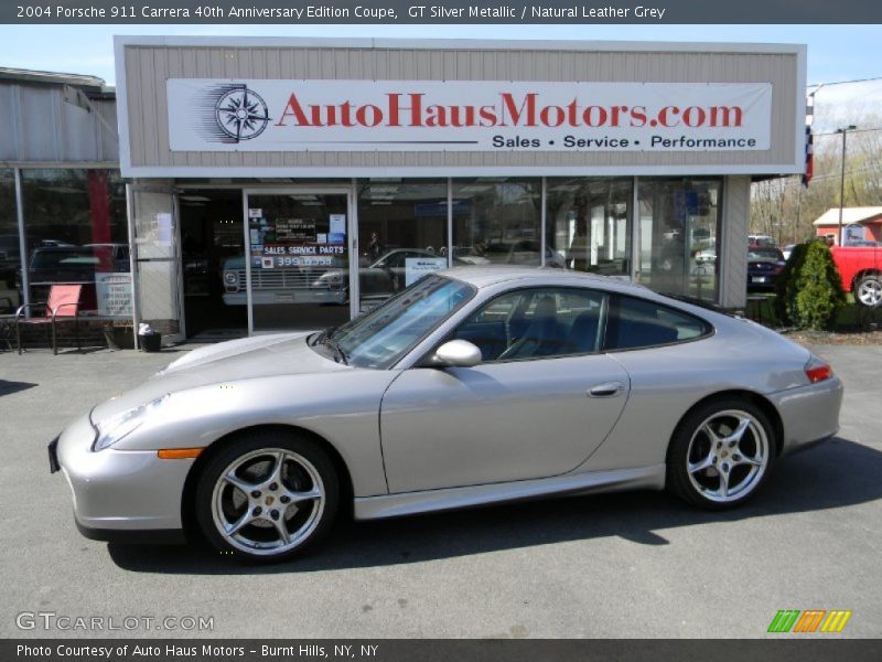 GT Silver Metallic / Natural Leather Grey 2004 Porsche 911 Carrera 40th Anniversary Edition Coupe