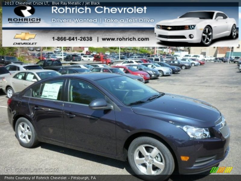 Blue Ray Metallic / Jet Black 2013 Chevrolet Cruze LT