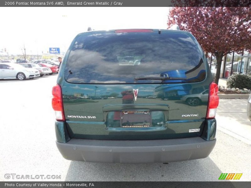 Emerald Green Metallic / Gray 2006 Pontiac Montana SV6 AWD