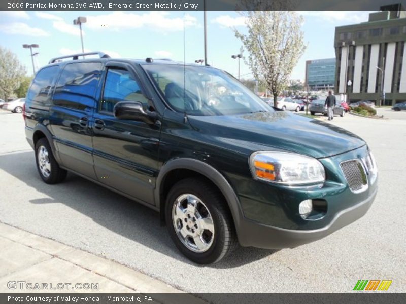 Emerald Green Metallic / Gray 2006 Pontiac Montana SV6 AWD