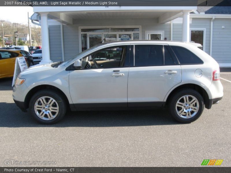 Light Sage Metallic / Medium Light Stone 2007 Ford Edge SEL AWD