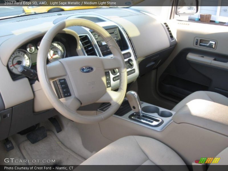 Light Sage Metallic / Medium Light Stone 2007 Ford Edge SEL AWD