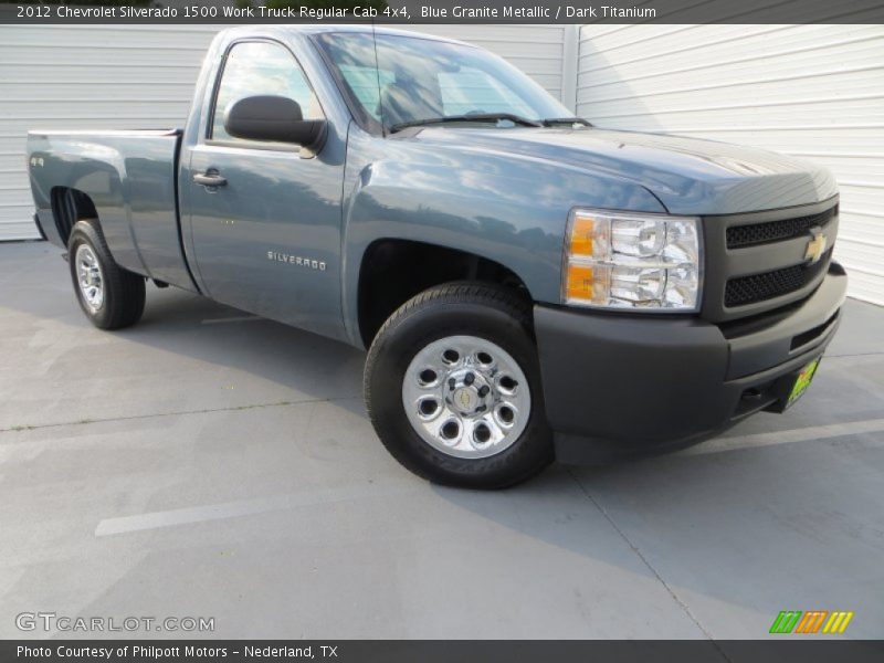 Blue Granite Metallic / Dark Titanium 2012 Chevrolet Silverado 1500 Work Truck Regular Cab 4x4