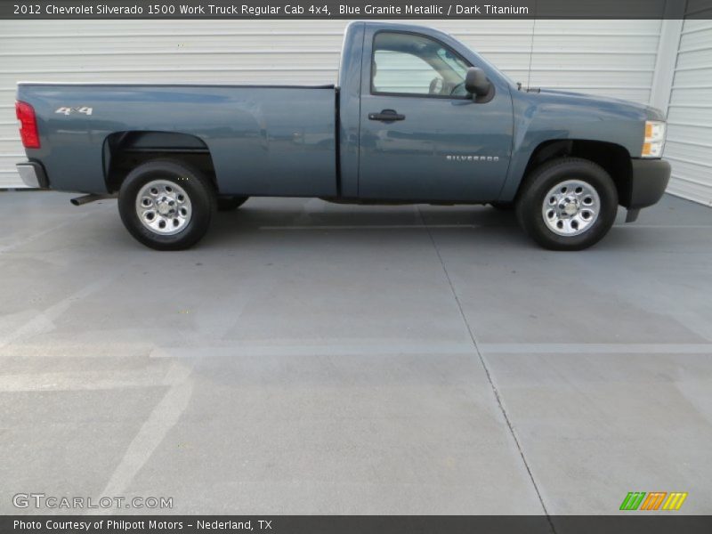 Blue Granite Metallic / Dark Titanium 2012 Chevrolet Silverado 1500 Work Truck Regular Cab 4x4