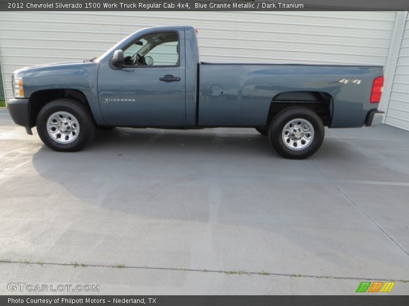 Blue Granite Metallic / Dark Titanium 2012 Chevrolet Silverado 1500 Work Truck Regular Cab 4x4