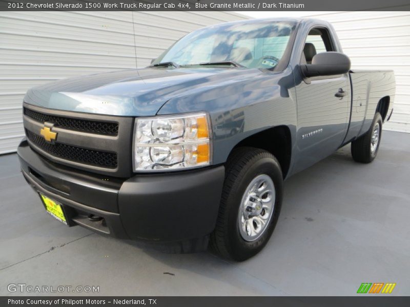 Blue Granite Metallic / Dark Titanium 2012 Chevrolet Silverado 1500 Work Truck Regular Cab 4x4