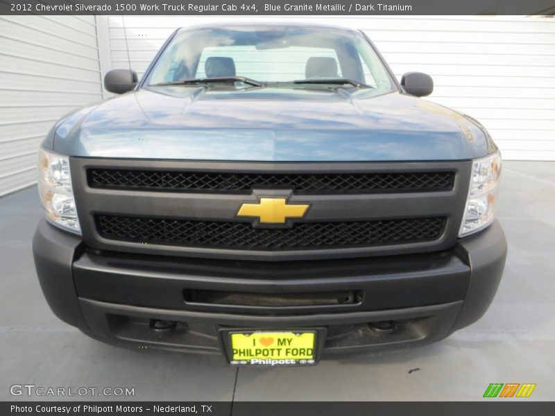 Blue Granite Metallic / Dark Titanium 2012 Chevrolet Silverado 1500 Work Truck Regular Cab 4x4