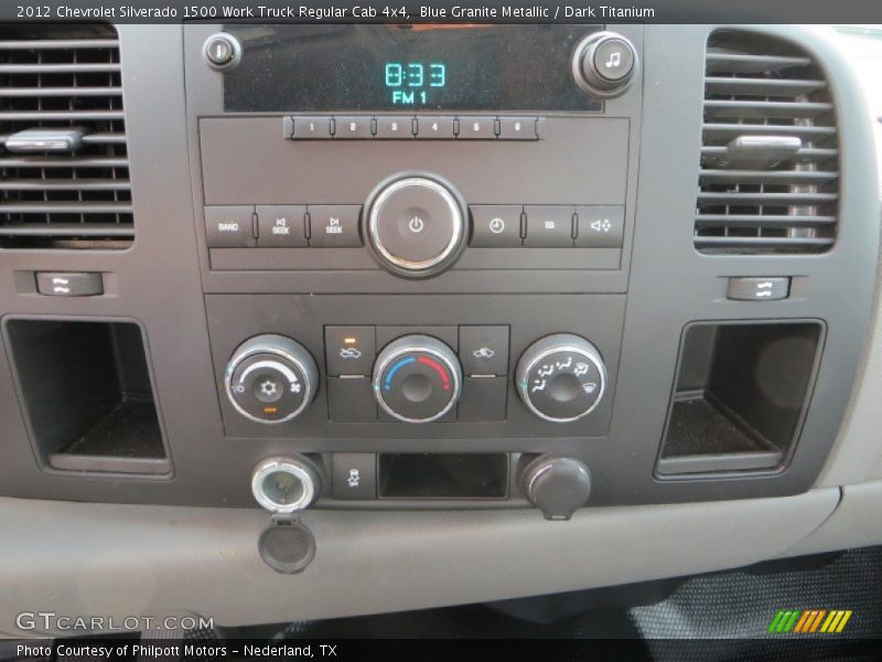 Blue Granite Metallic / Dark Titanium 2012 Chevrolet Silverado 1500 Work Truck Regular Cab 4x4
