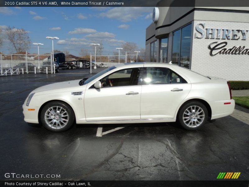 White Diamond Tricoat / Cashmere 2010 Cadillac STS 4 V6 AWD