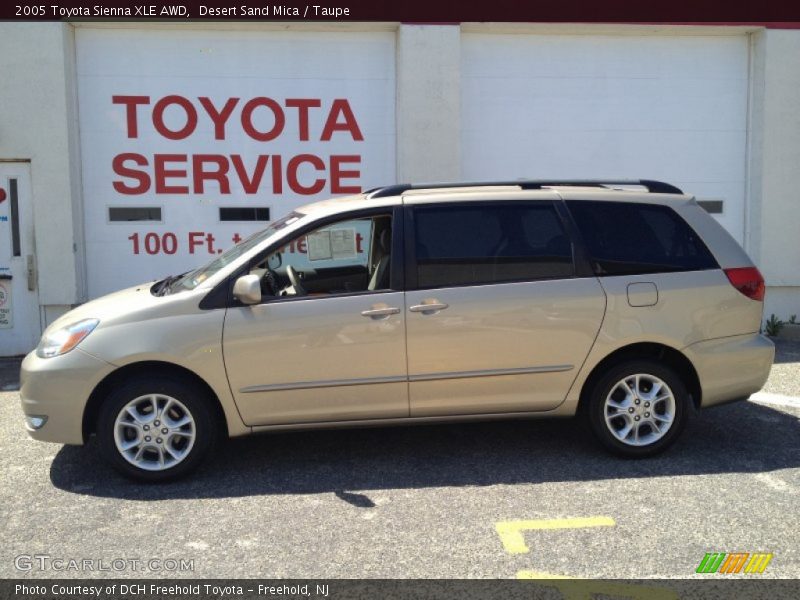 Desert Sand Mica / Taupe 2005 Toyota Sienna XLE AWD