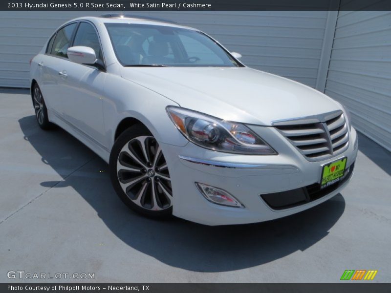 White Satin Pearl / Cashmere 2013 Hyundai Genesis 5.0 R Spec Sedan