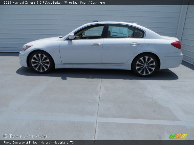 White Satin Pearl / Cashmere 2013 Hyundai Genesis 5.0 R Spec Sedan
