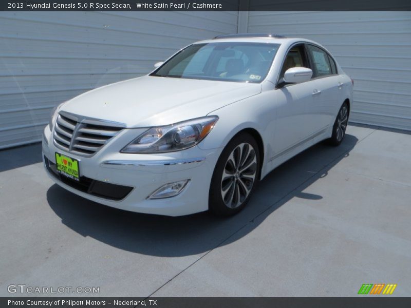 White Satin Pearl / Cashmere 2013 Hyundai Genesis 5.0 R Spec Sedan