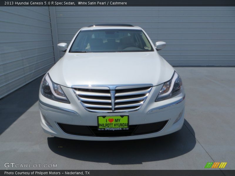 White Satin Pearl / Cashmere 2013 Hyundai Genesis 5.0 R Spec Sedan