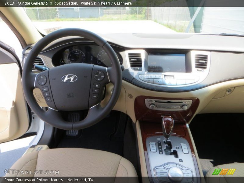 White Satin Pearl / Cashmere 2013 Hyundai Genesis 5.0 R Spec Sedan