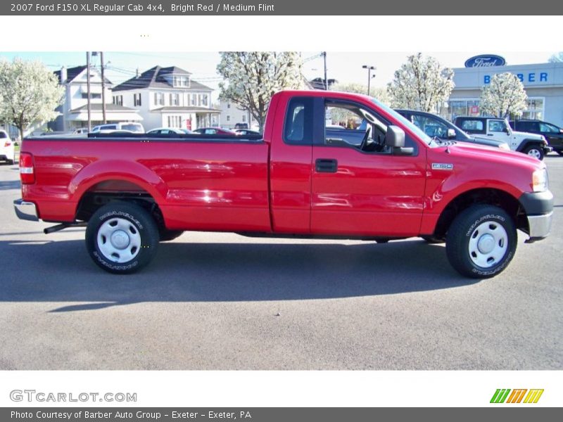 Bright Red / Medium Flint 2007 Ford F150 XL Regular Cab 4x4