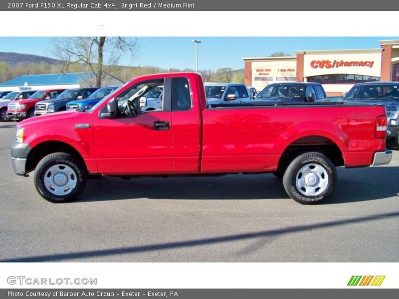 Bright Red / Medium Flint 2007 Ford F150 XL Regular Cab 4x4