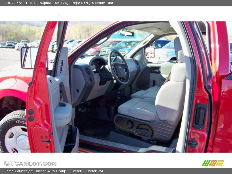 Bright Red / Medium Flint 2007 Ford F150 XL Regular Cab 4x4