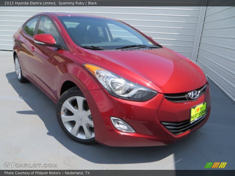 Sparkling Ruby / Black 2013 Hyundai Elantra Limited