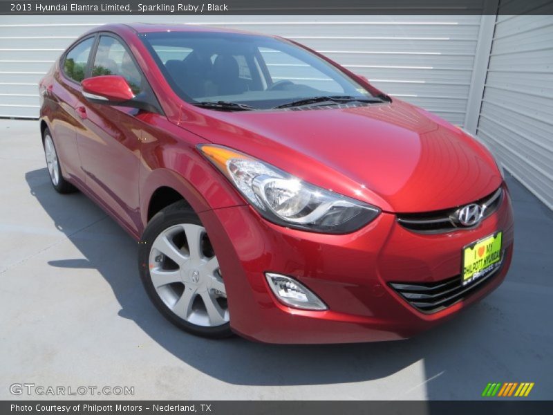 Sparkling Ruby / Black 2013 Hyundai Elantra Limited