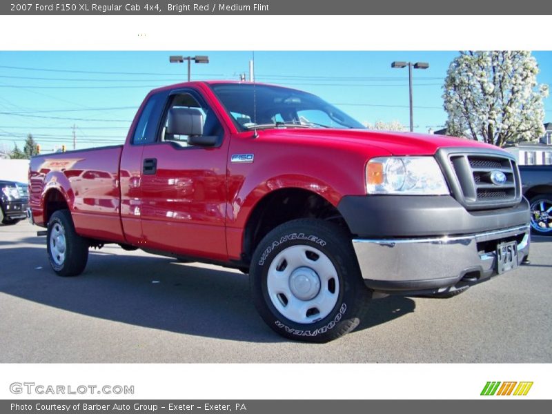 Bright Red / Medium Flint 2007 Ford F150 XL Regular Cab 4x4