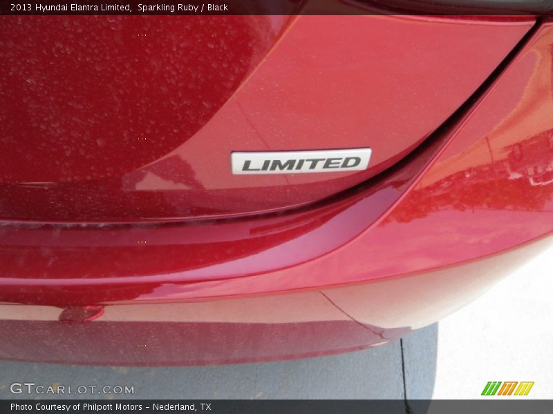 Sparkling Ruby / Black 2013 Hyundai Elantra Limited