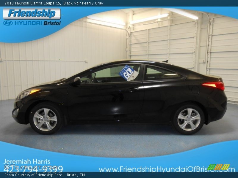 Black Noir Pearl / Gray 2013 Hyundai Elantra Coupe GS