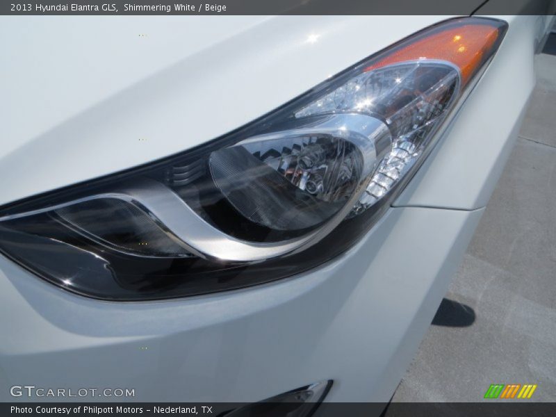 Shimmering White / Beige 2013 Hyundai Elantra GLS