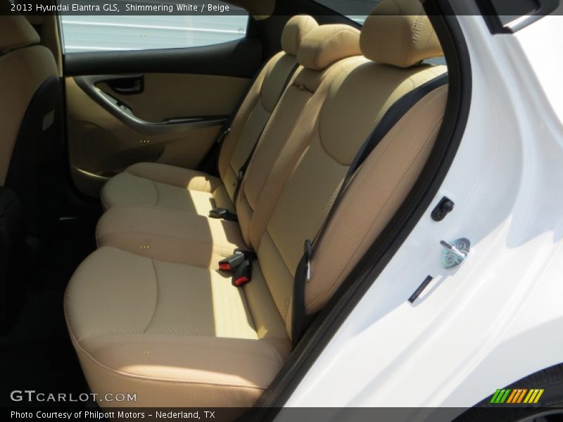 Shimmering White / Beige 2013 Hyundai Elantra GLS