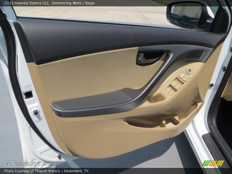 Shimmering White / Beige 2013 Hyundai Elantra GLS