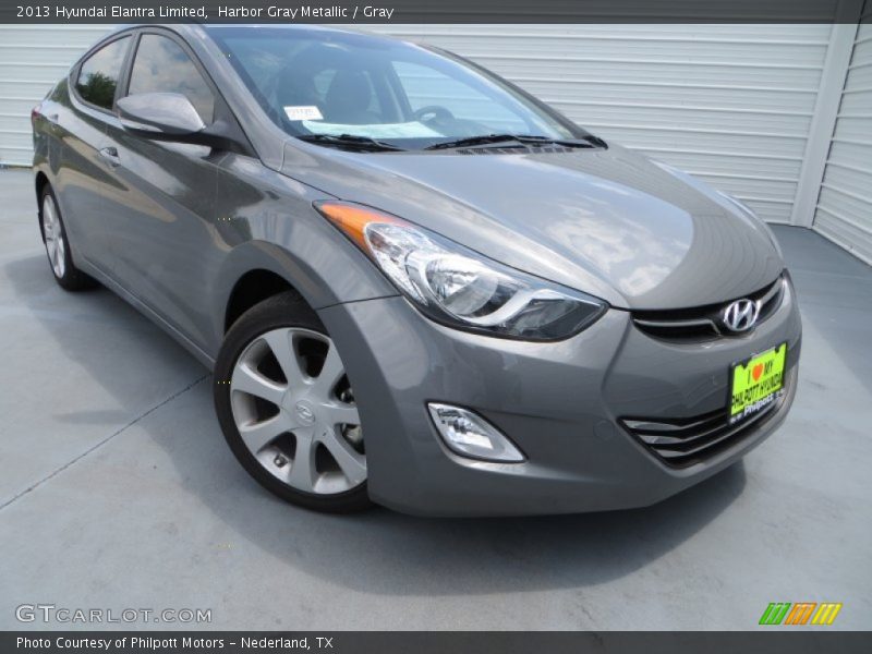 Harbor Gray Metallic / Gray 2013 Hyundai Elantra Limited