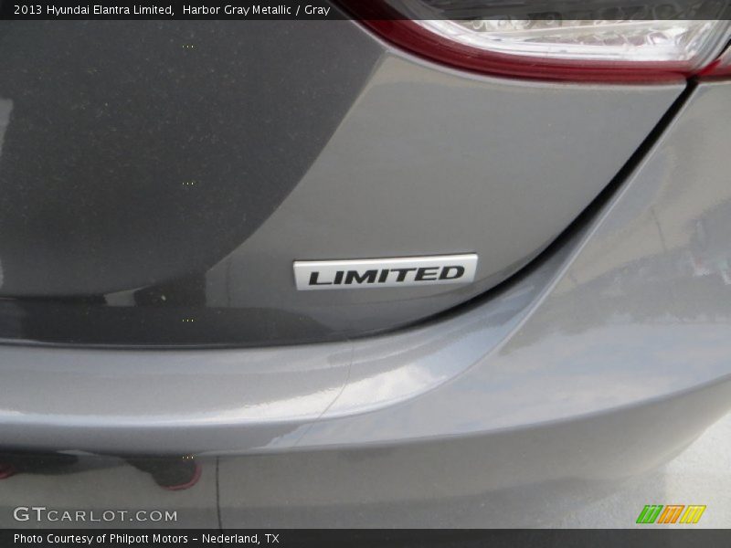 Harbor Gray Metallic / Gray 2013 Hyundai Elantra Limited