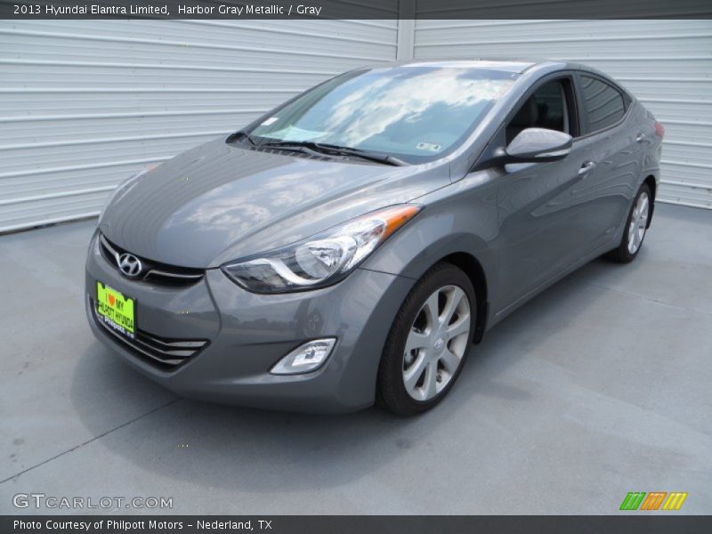 Harbor Gray Metallic / Gray 2013 Hyundai Elantra Limited