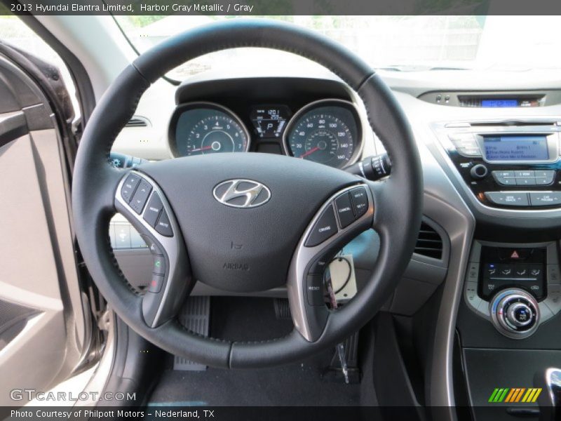 Harbor Gray Metallic / Gray 2013 Hyundai Elantra Limited