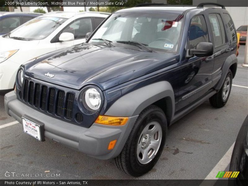 Midnight Blue Pearl / Medium Slate Gray 2006 Jeep Liberty Sport