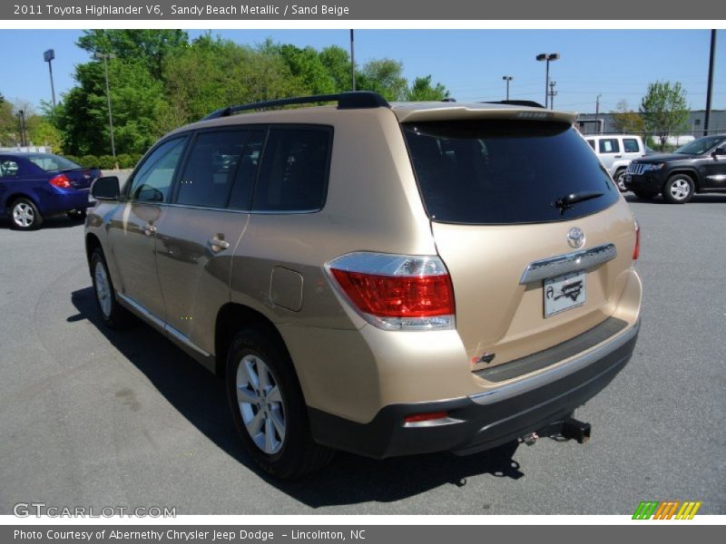 Sandy Beach Metallic / Sand Beige 2011 Toyota Highlander V6