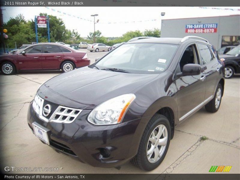Wicked Black / Black 2011 Nissan Rogue SV