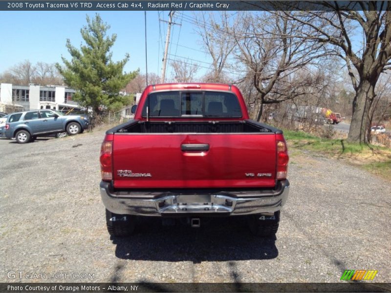 Radiant Red / Graphite Gray 2008 Toyota Tacoma V6 TRD  Access Cab 4x4